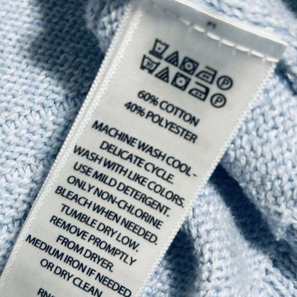 Cupcakes And Cashmere V-Neck Button Cardigan Sweater Light Blue Women’s Sz M - Picture 9 of 9